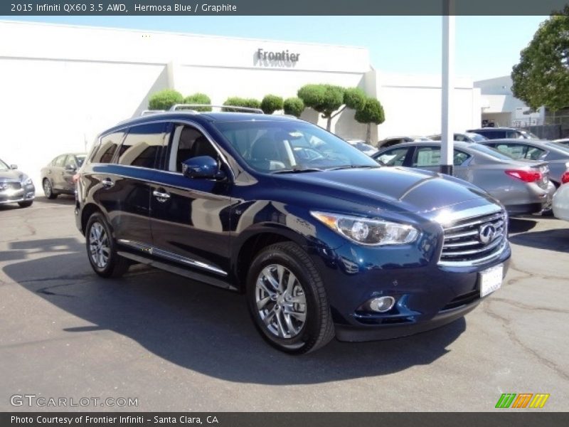 Hermosa Blue / Graphite 2015 Infiniti QX60 3.5 AWD