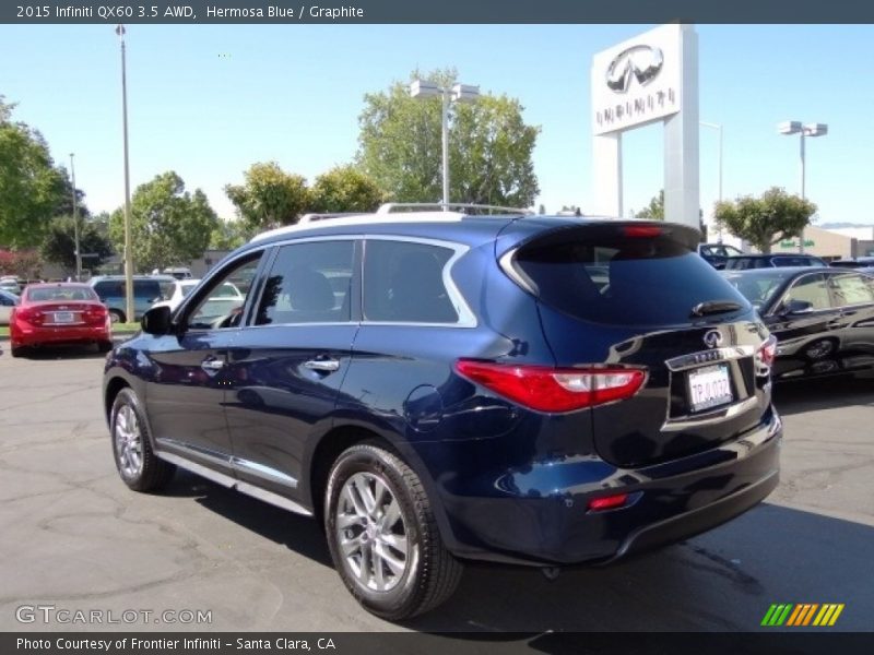 Hermosa Blue / Graphite 2015 Infiniti QX60 3.5 AWD