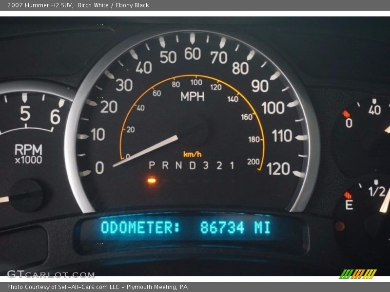 Birch White / Ebony Black 2007 Hummer H2 SUV
