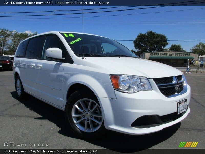 Bright White / Black/Light Graystone 2014 Dodge Grand Caravan SXT