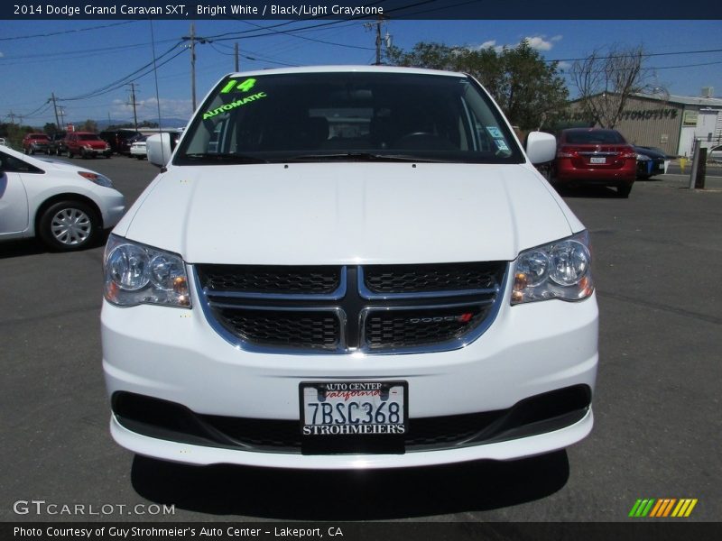 Bright White / Black/Light Graystone 2014 Dodge Grand Caravan SXT