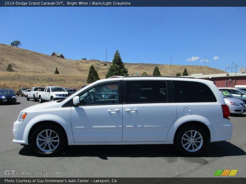 Bright White / Black/Light Graystone 2014 Dodge Grand Caravan SXT