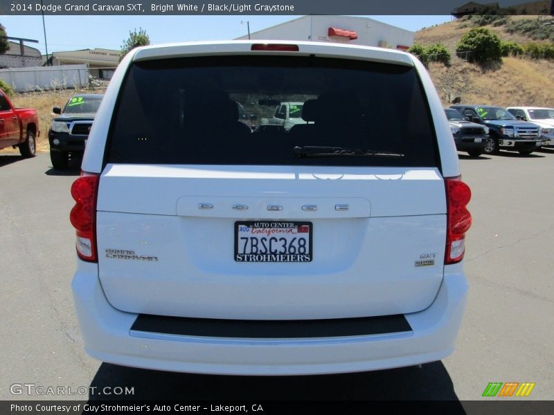 Bright White / Black/Light Graystone 2014 Dodge Grand Caravan SXT