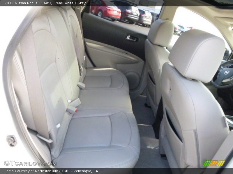 Pearl White / Gray 2013 Nissan Rogue SL AWD