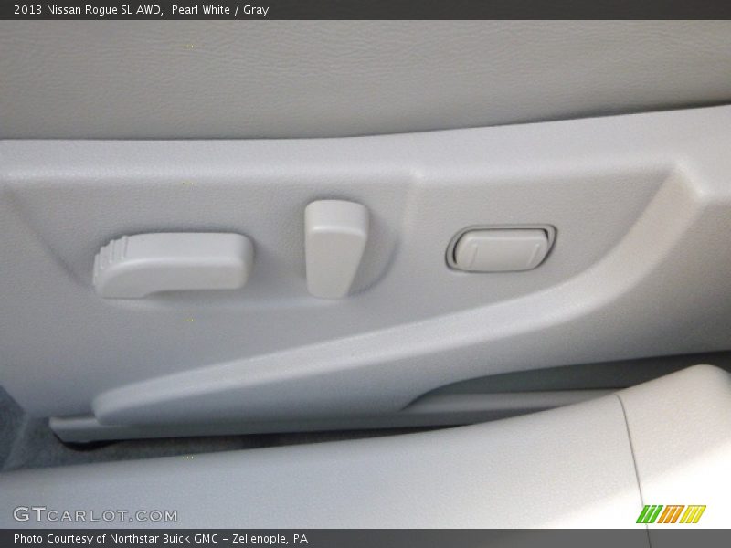 Pearl White / Gray 2013 Nissan Rogue SL AWD