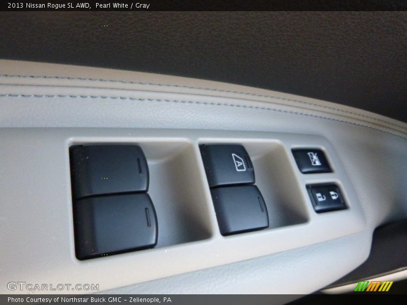 Pearl White / Gray 2013 Nissan Rogue SL AWD
