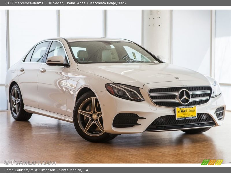 Polar White / Macchiato Beige/Black 2017 Mercedes-Benz E 300 Sedan