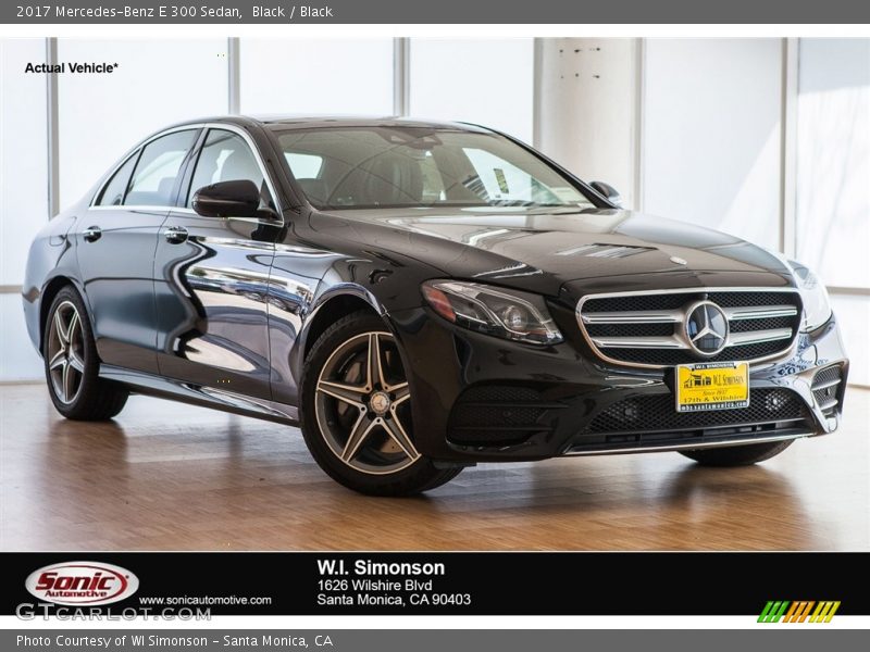 Black / Black 2017 Mercedes-Benz E 300 Sedan
