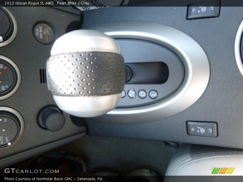 Pearl White / Gray 2013 Nissan Rogue SL AWD