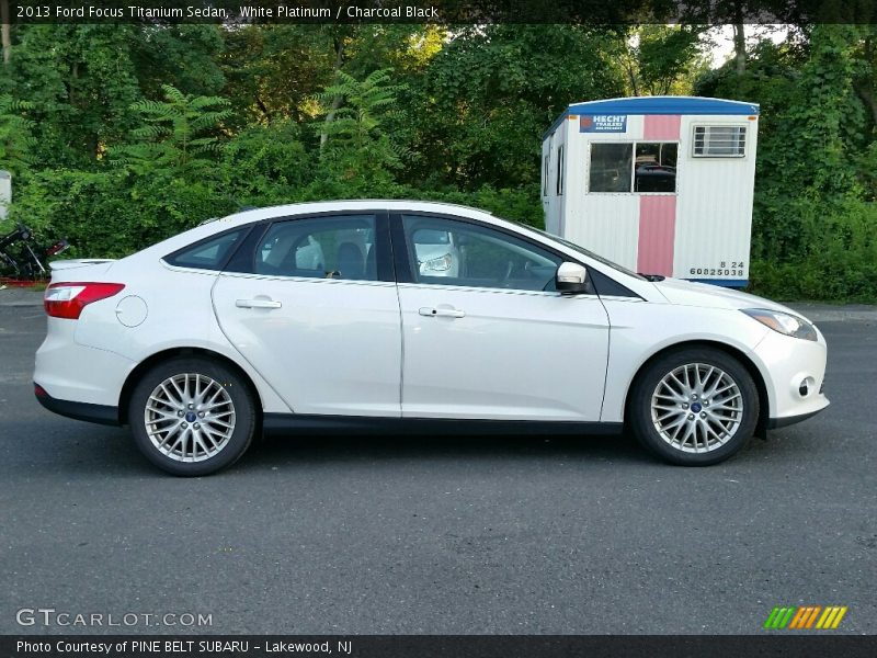 White Platinum / Charcoal Black 2013 Ford Focus Titanium Sedan