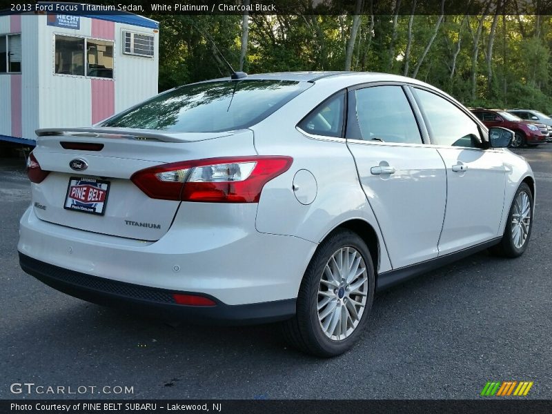 White Platinum / Charcoal Black 2013 Ford Focus Titanium Sedan