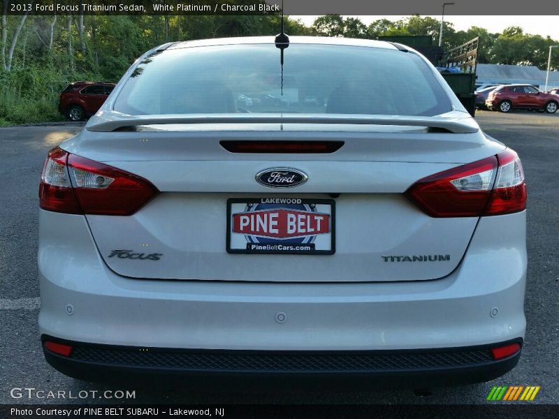 White Platinum / Charcoal Black 2013 Ford Focus Titanium Sedan