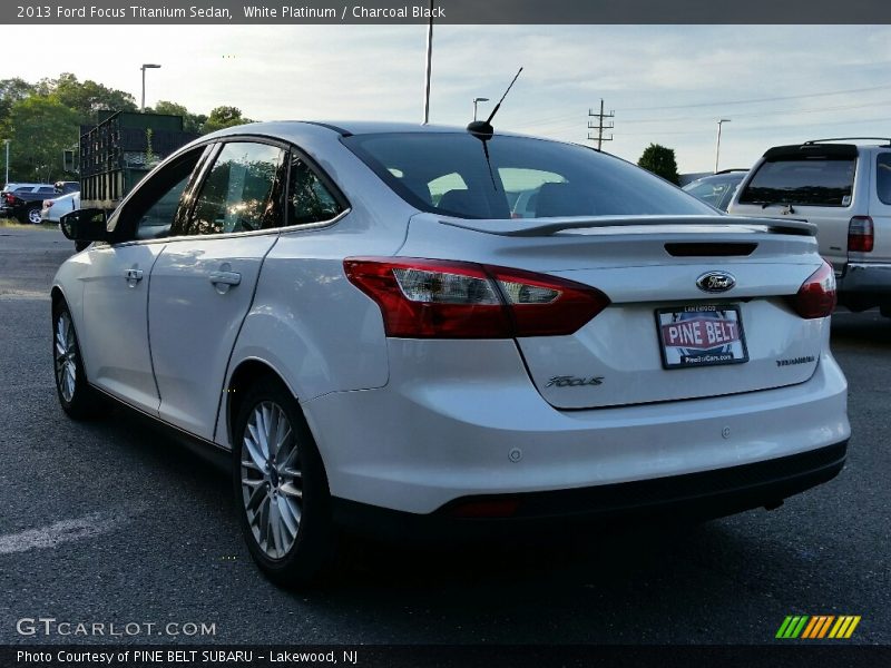White Platinum / Charcoal Black 2013 Ford Focus Titanium Sedan