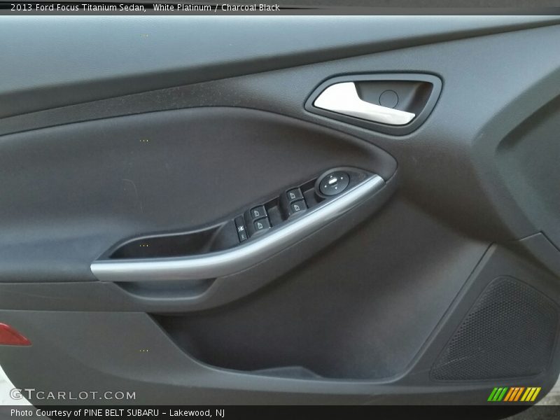 White Platinum / Charcoal Black 2013 Ford Focus Titanium Sedan