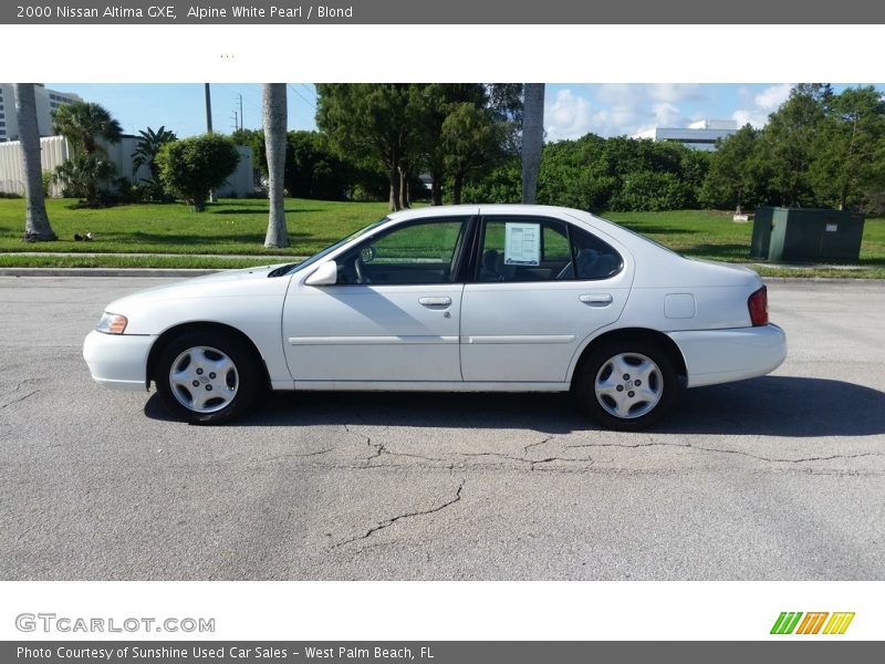 Alpine White Pearl / Blond 2000 Nissan Altima GXE