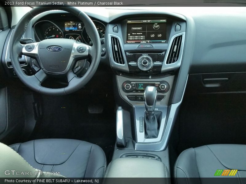 White Platinum / Charcoal Black 2013 Ford Focus Titanium Sedan