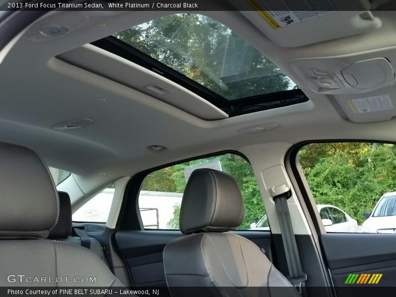 White Platinum / Charcoal Black 2013 Ford Focus Titanium Sedan
