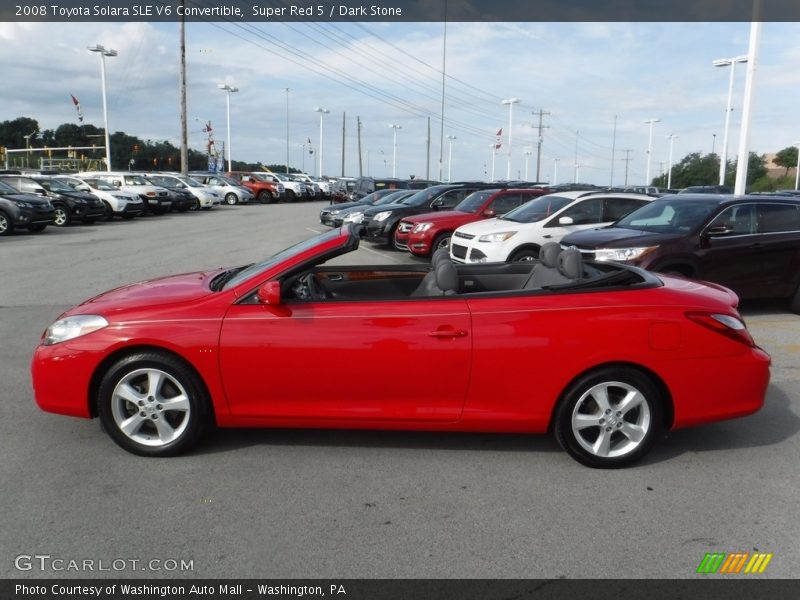 Super Red 5 / Dark Stone 2008 Toyota Solara SLE V6 Convertible