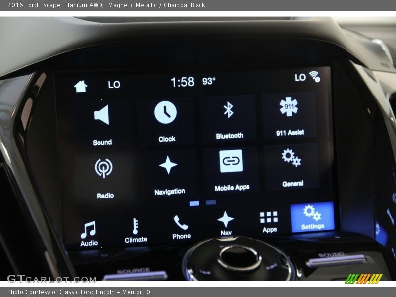 Magnetic Metallic / Charcoal Black 2016 Ford Escape Titanium 4WD