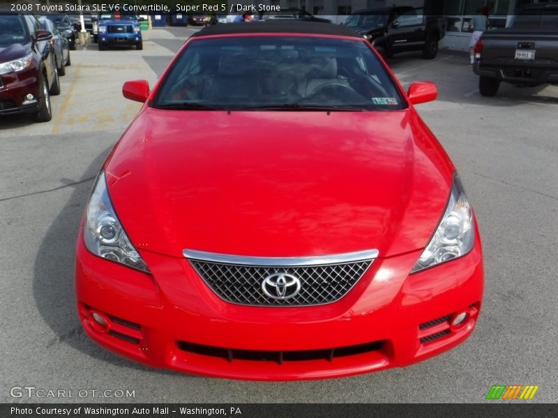 Super Red 5 / Dark Stone 2008 Toyota Solara SLE V6 Convertible