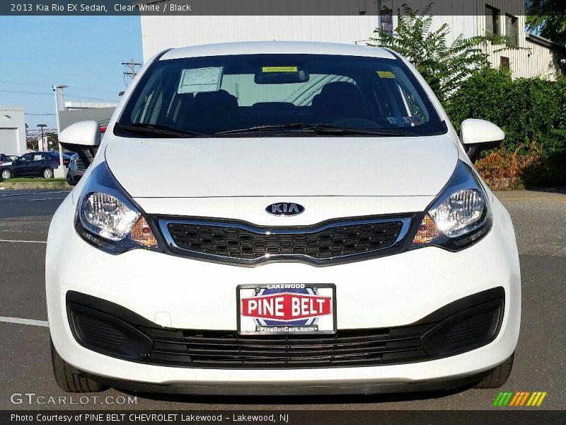 Clear White / Black 2013 Kia Rio EX Sedan