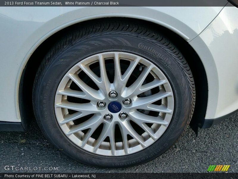 White Platinum / Charcoal Black 2013 Ford Focus Titanium Sedan