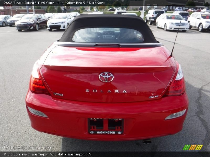 Super Red 5 / Dark Stone 2008 Toyota Solara SLE V6 Convertible