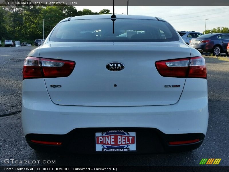 Clear White / Black 2013 Kia Rio EX Sedan