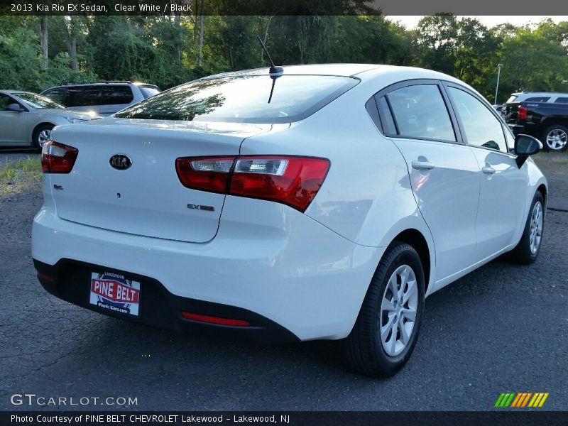 Clear White / Black 2013 Kia Rio EX Sedan