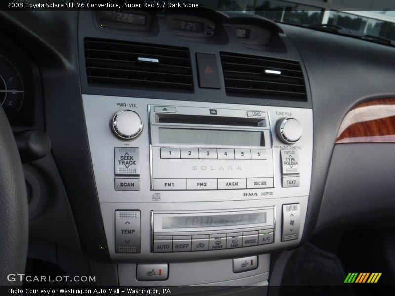 Super Red 5 / Dark Stone 2008 Toyota Solara SLE V6 Convertible