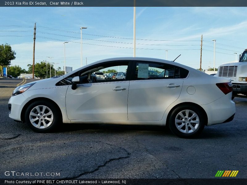Clear White / Black 2013 Kia Rio EX Sedan