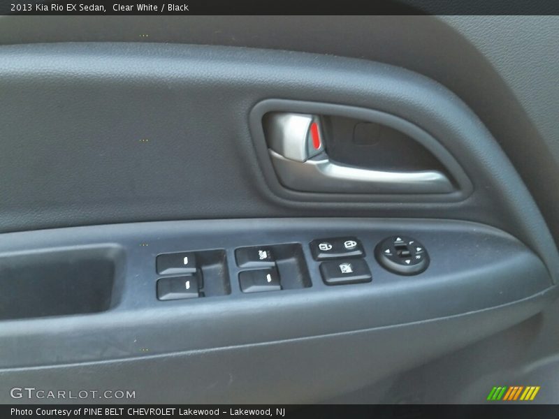 Clear White / Black 2013 Kia Rio EX Sedan