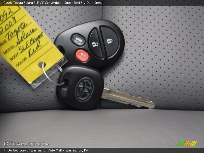 Super Red 5 / Dark Stone 2008 Toyota Solara SLE V6 Convertible