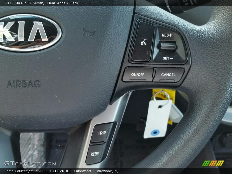 Clear White / Black 2013 Kia Rio EX Sedan