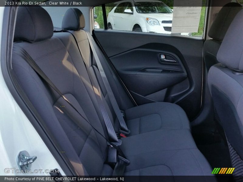 Clear White / Black 2013 Kia Rio EX Sedan