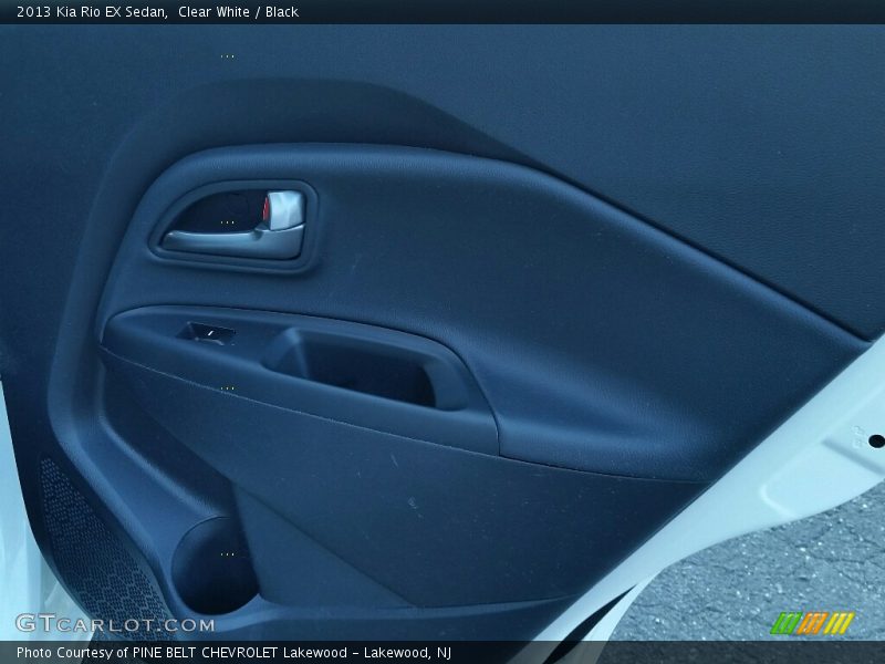 Clear White / Black 2013 Kia Rio EX Sedan
