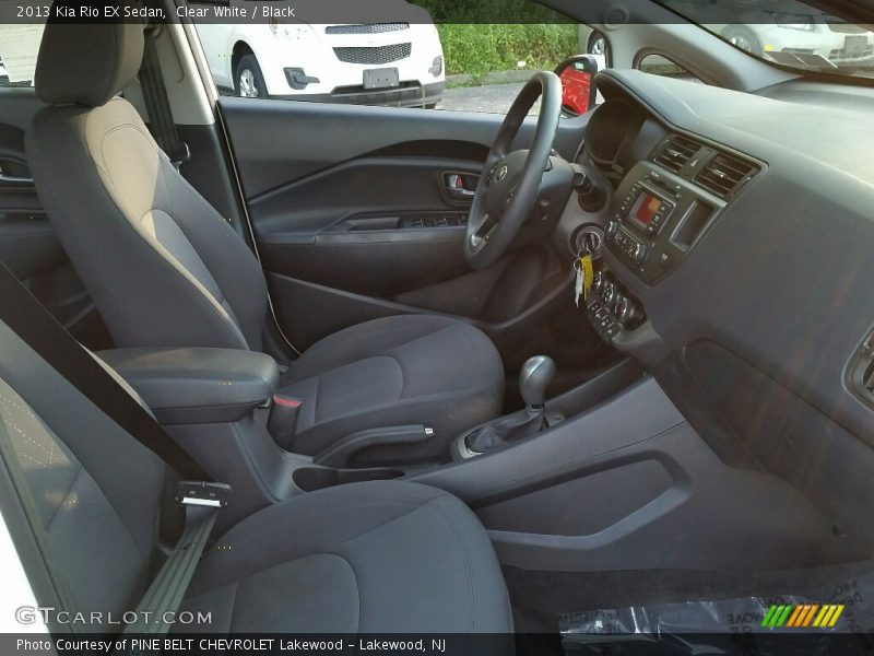 Clear White / Black 2013 Kia Rio EX Sedan