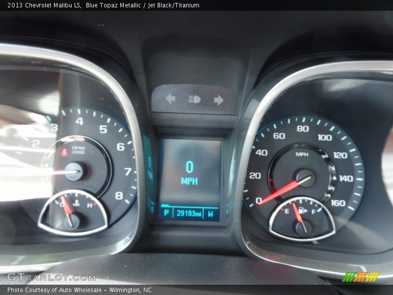 Blue Topaz Metallic / Jet Black/Titanium 2013 Chevrolet Malibu LS
