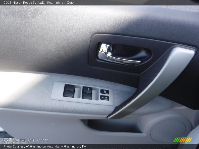 Pearl White / Gray 2013 Nissan Rogue SV AWD