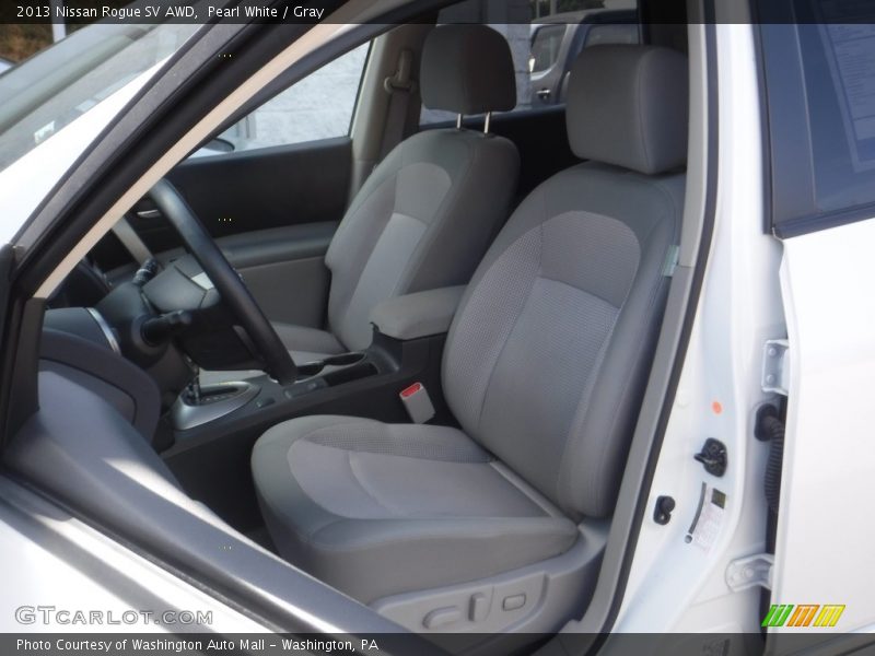 Pearl White / Gray 2013 Nissan Rogue SV AWD