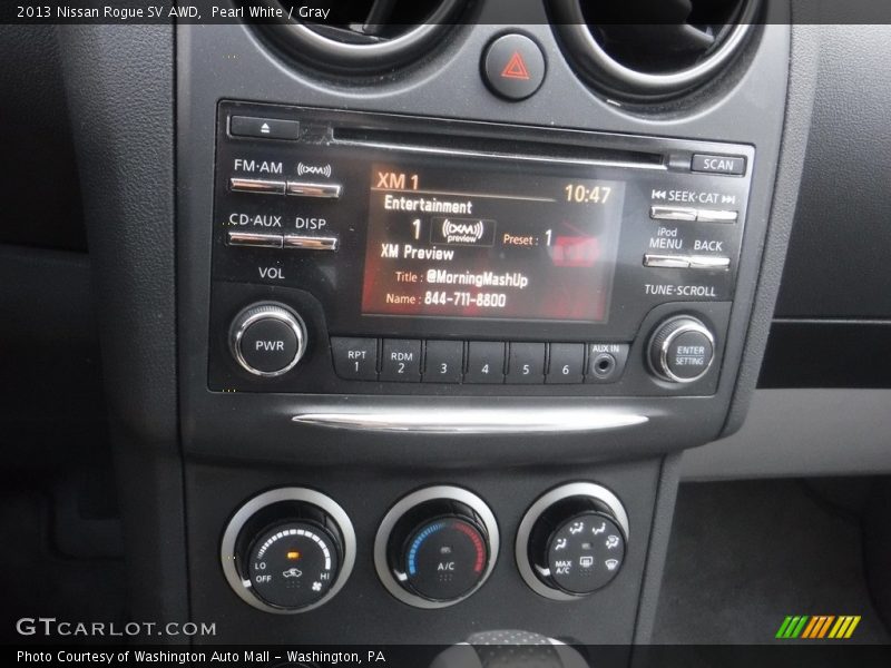 Pearl White / Gray 2013 Nissan Rogue SV AWD