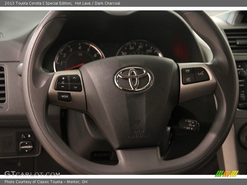 Hot Lava / Dark Charcoal 2013 Toyota Corolla S Special Edition