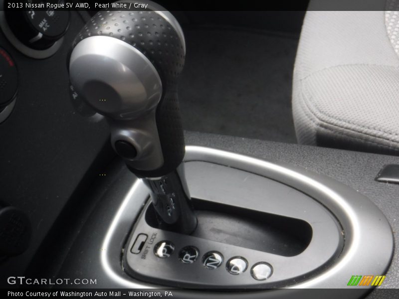 Pearl White / Gray 2013 Nissan Rogue SV AWD