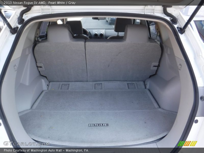 Pearl White / Gray 2013 Nissan Rogue SV AWD