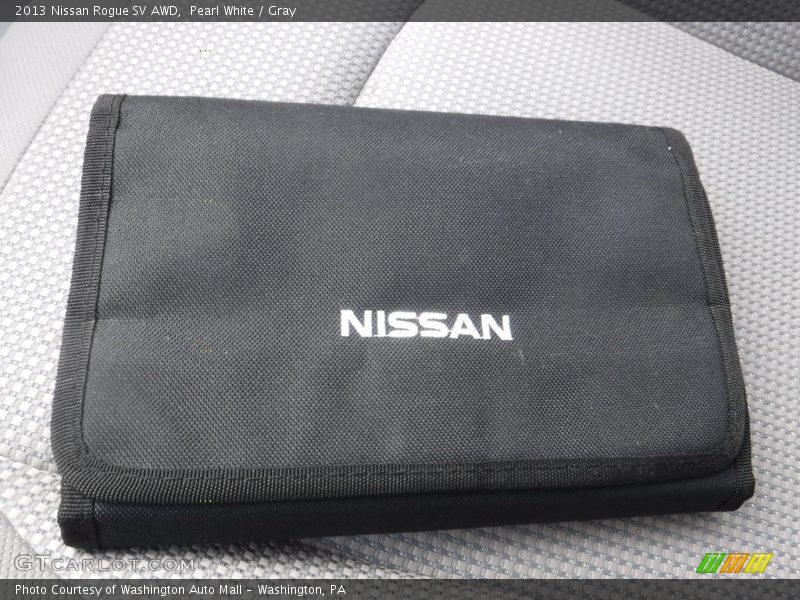 Pearl White / Gray 2013 Nissan Rogue SV AWD