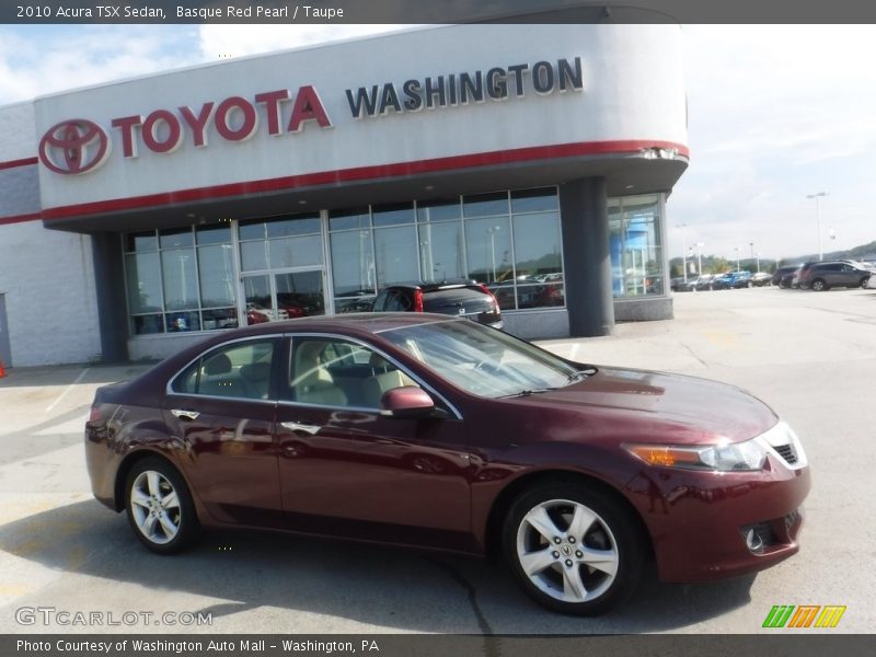 Basque Red Pearl / Taupe 2010 Acura TSX Sedan