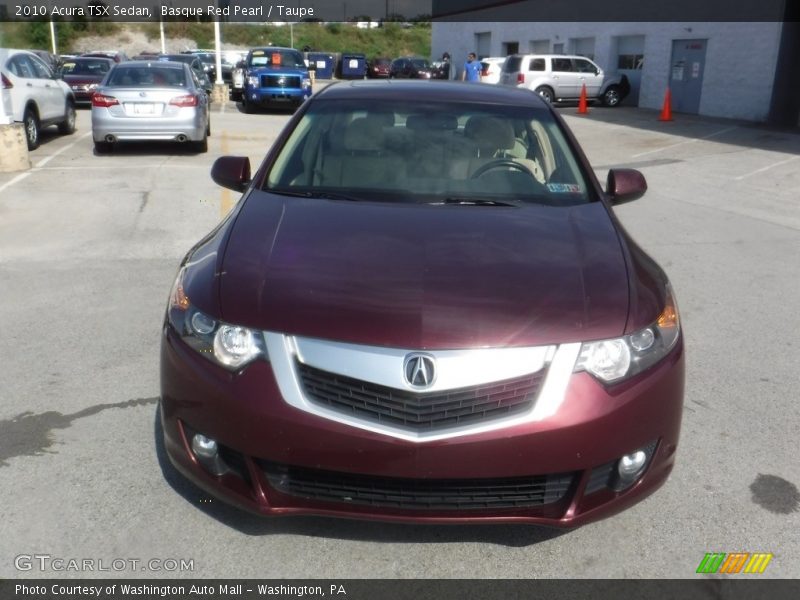 Basque Red Pearl / Taupe 2010 Acura TSX Sedan
