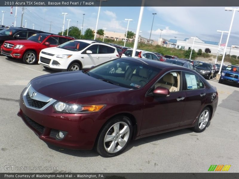 Basque Red Pearl / Taupe 2010 Acura TSX Sedan
