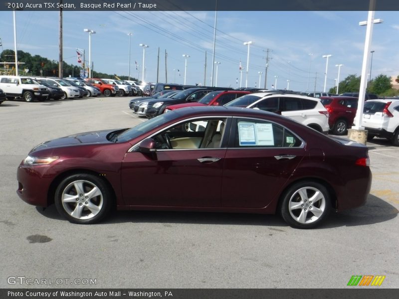 Basque Red Pearl / Taupe 2010 Acura TSX Sedan