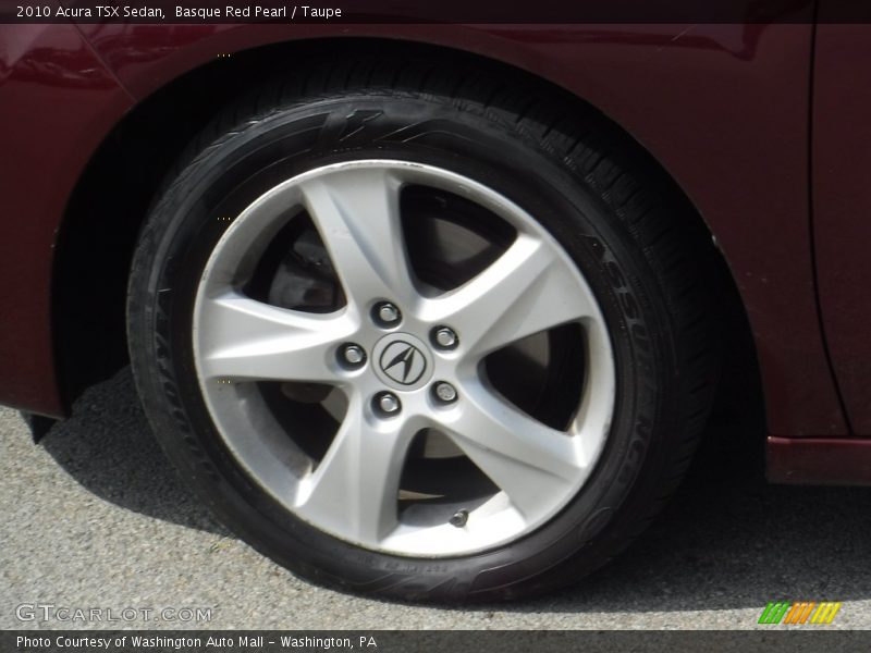 Basque Red Pearl / Taupe 2010 Acura TSX Sedan